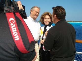 Little Jan and Bro. Jerry being interviewed